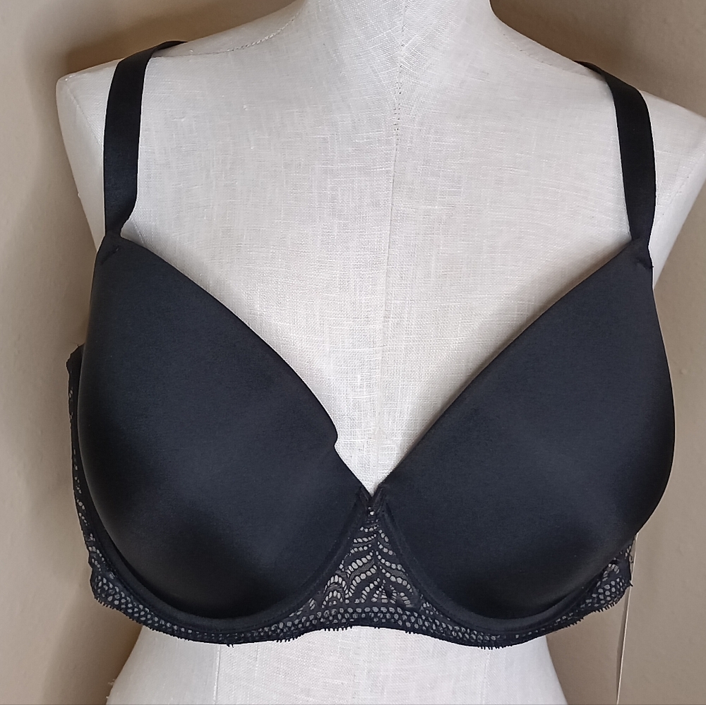 NWT Paramour Black Racerback Contour T-Shirt Bra 42DDD Carolina